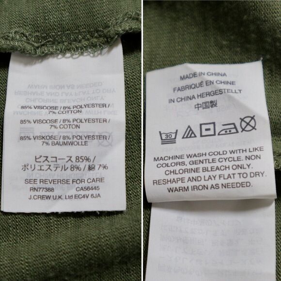 Madewell Size XS Relaxed Midi Tee Dress Slub Knit Jersey Green - Picture 11 of 11